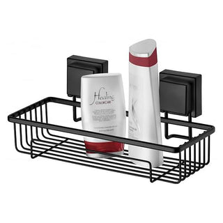 Suporte para Shampoo com Ventosa para Parede - Preto Fosco