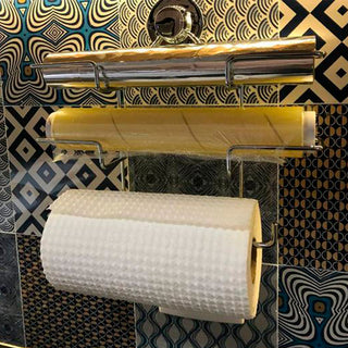 Suporte para Papel Toalha/Alumínio/PVC com Ventosa - Cromado