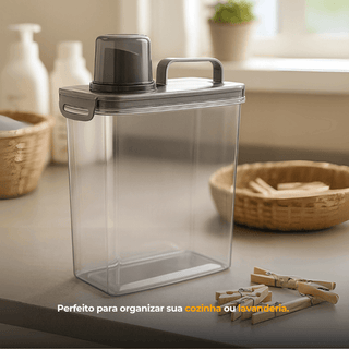 Dispenser para Sabão ou Alimentos 3L Com Copo Medidor