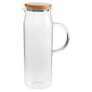Jarra de Vidro com Tampa de Bambu Suqueira 1,5L - OU
