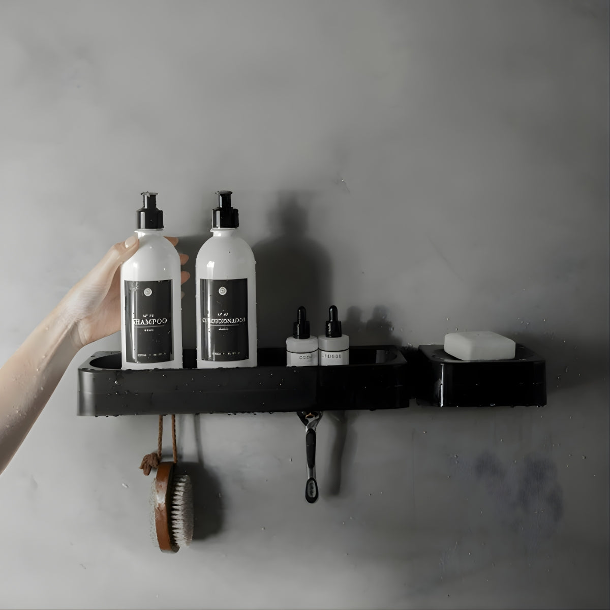 Prateleira de Parede com Fixação Adesiva 36,5 cm - Banheiro