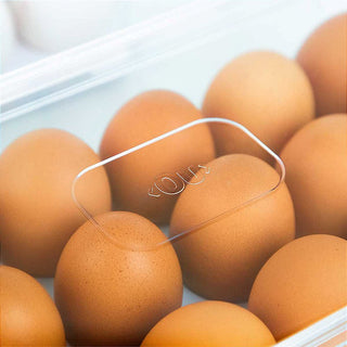 Organizador de Ovos para Geladeira Acrílica - 18 Ovos com Tampa - OU 