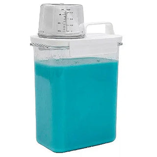 Pote Hermético com Copo Medidor e Trava Branco - Dispensador para Cozinha Lavandeira e Banheiros