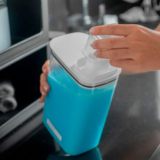 Dispensador para Lavanderia, Sabão, Detergente e Mantimentos 2,3L Branco - OU