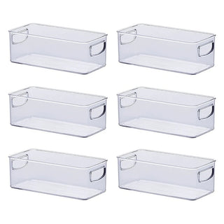 Kit 6 Organizadores Diamante de Acrílico 23x11x8cm Para Gaveta, Geladeira, Armário e Banheiro