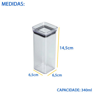Pote Hermético com Vedação de Acrílico - Vários Tamanhos - Monte seu Kit