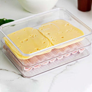 Porta Frios Duplo Organizador de Geladeira Acrílica com Tampa Clear Fresh - OU