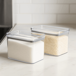 Kit 2 Potes Herméticos para Mantimentos Empilháveis ​​1,8L