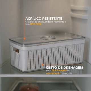 Organizador de Alimentos 6,8L com Cesta ou Tela