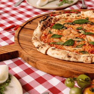 Tábua para Pizza de Madeira Teca com Tampa de Vidro - Monte Novo