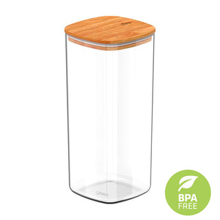 Pote Hermético de Acrílico com Tampa de Bambu 1,5L - OU