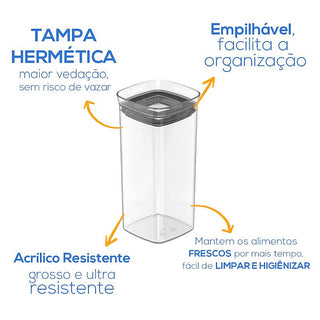 Kit com 4 Porta Temperos Herméticos de 340ml – Ideal para Condimentos e Organização da Cozinha