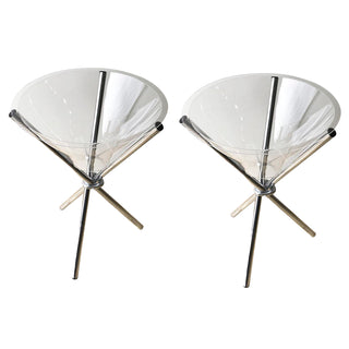 Kit 2 Champanheiras Acrílico Grande Tripé Alumínio 33L 100x56cm