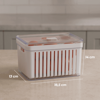 Kit 4 Potes Herméticos 3,8L com Cesto Interno