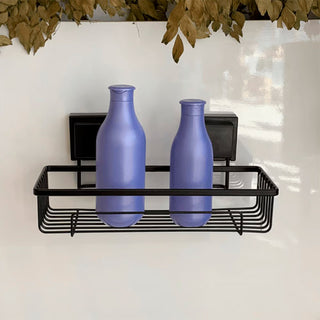 Suporte para Shampoo com Ventosa para Parede - Preto Fosco