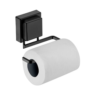 Suporte para Papel Higienico com Ventosa para Banheiro - Preto Fosco