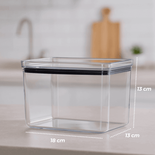 Kit 2 Potes Herméticos para Mantimentos Empilháveis ​​1,8L