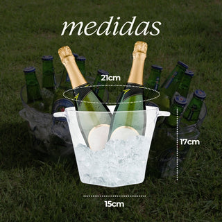 Jogo 10 Baldes Gelo para Bebidas, Bar, Festas de Acrílico 4,5l