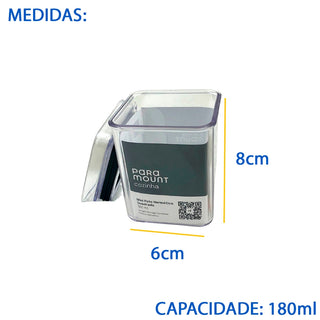 Pote Hermético com Vedação de Acrílico - Vários Tamanhos - Monte seu Kit