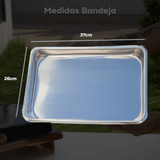 Tábua de Carne para Churrasco com Tampa e Forma Grill - Madeira Teca 39/43cm