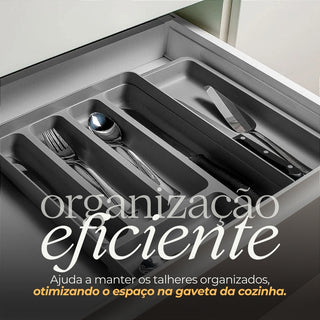 Organizador de Talheres para Gaveta com Extensor Chumbo - OU