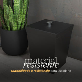Lixeira para Banheiro, Cozinha - Preto 6,5L