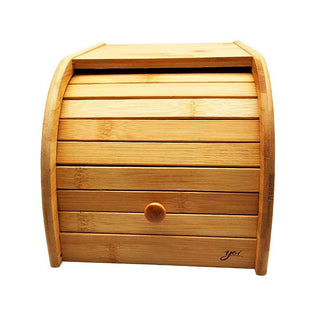 Porta Pão de Bambu para Bolacha Torrada Mantimentos - Caixa de Pão