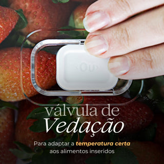 Kit 2 Organizadores de Geladeira Clear Fresh com Cesto 2,2L - OU