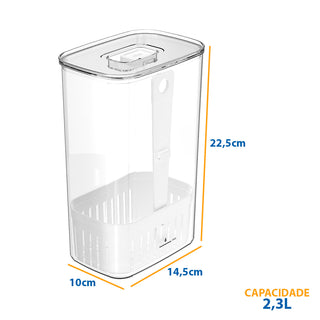 Organizador de Temperos para Geladeira Clear Fresh com Cesto 2,3L