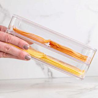 Porta Frios Duplo Organizador de Geladeira Acrílica com Tampa Clear Fresh - OU