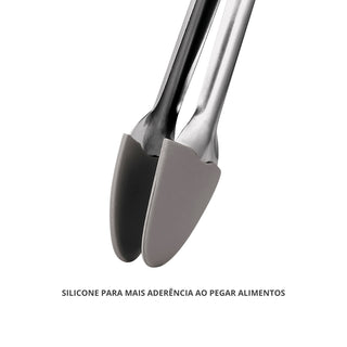 Pegador Multiuso com Pontas em Silicone e Aço Inox 