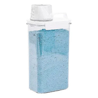 Pote Hermético com Copo Medidor e Trava Branco - Dispensador para Cozinha Lavandeira e Banheiros