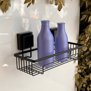 Suporte para Shampoo com Ventosa para Parede - Preto Fosco