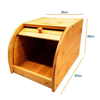 Porta Pão de Bambu para Bolacha Torrada Mantimentos - Caixa de Pão